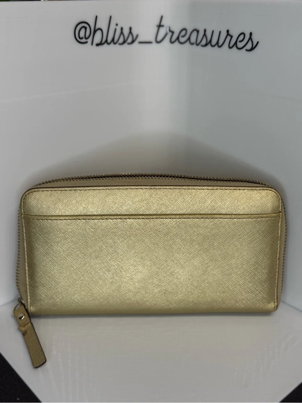 Kate Spade Metallic Gold Zip-Around Wallet
